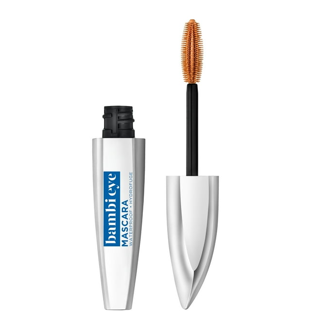 LOREAL PARIS BAMBI EYE WATERPROOF MASCARA BLACK, LONG-LASTING VOLUME, 0.21 FL OZ