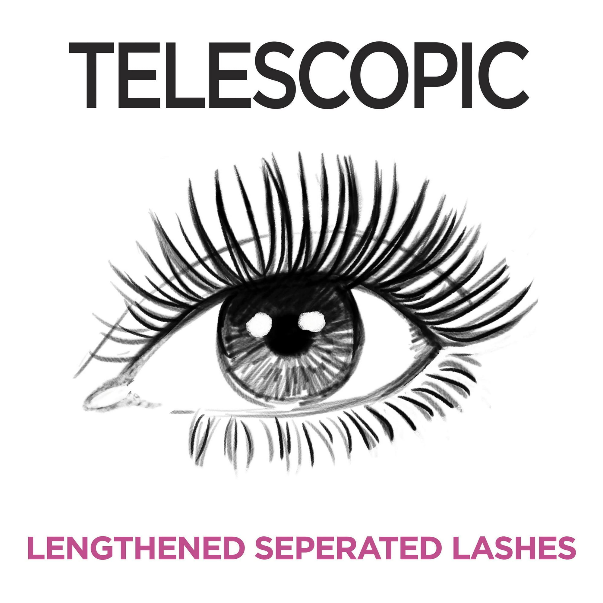 LOREAL PARIS TELESCOPIC WASHABLE MASCARA BLACKEST BLACK 2 PACK LONG-LASTING VOLUME