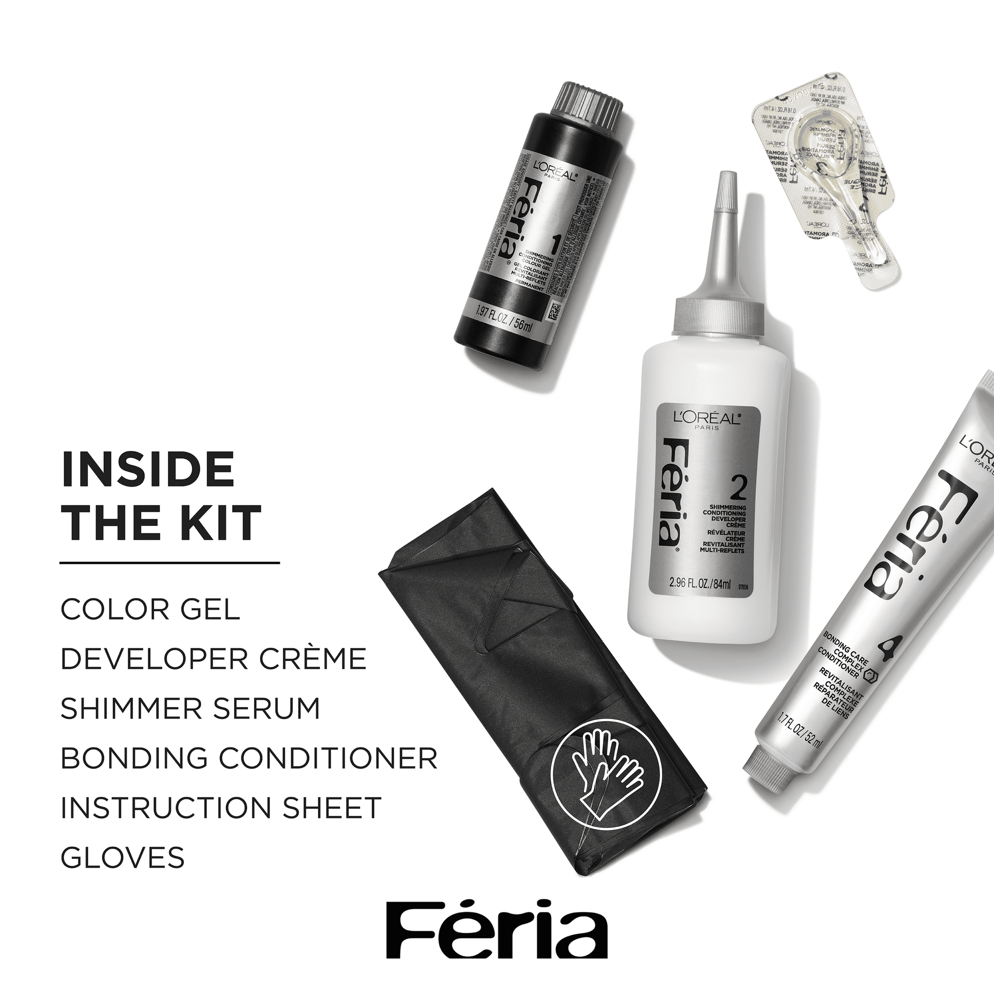 LOREAL PARIS FERIA M26 VIOLET ECLIPSE HAIR COLOR KIT VIBRANT, STRONGER HAIR, 1 KIT