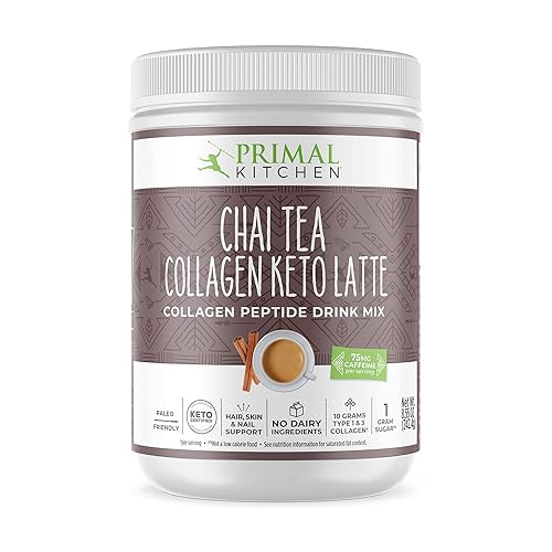 PRIMAL KITCHEN CHAI TEA COLLAGEN KETO LATTE POWDER 8.55 OZ COLLAGEN PEPTIDE DRINK MIX