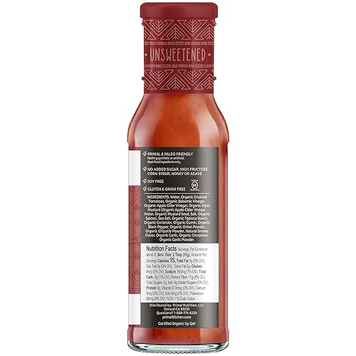 PRIMAL KITCHEN ORGANIC BBQ STEAK SAUCE 3-PACK NO CANE SUGAR, REAL INGREDIENTS