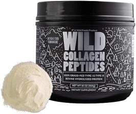 Wild Collagen Peptides Powder 16 oz Unflavored, Non-GMO, Keto Paleo Protein Supplement