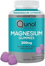 Quten Research Qunol Magnesium Gummies for Adults, 200mg Elemental Magnesium from 1,750mg Magnesium Citrate , High