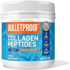 Bulletproof Vanilla Collagen Peptides Powder 14.3 oz with MCT Oil Grass-Fed, Hormone-Free