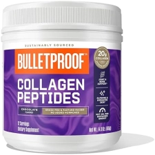 Bulletproof Chocolate Collagen Peptides Powder with MCT Oil, 14.3 oz, Grass-Fed Protein