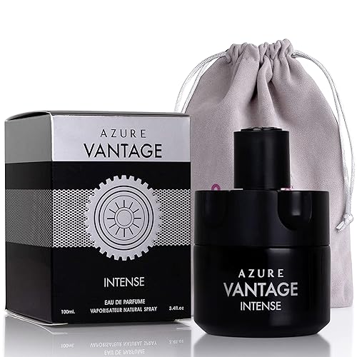 NOVOGLOW AZURE VANTAGE INTENSE EAU DE PARFUM 100ML LONG-LASTING MASCULINE SCENT WITH POUCH