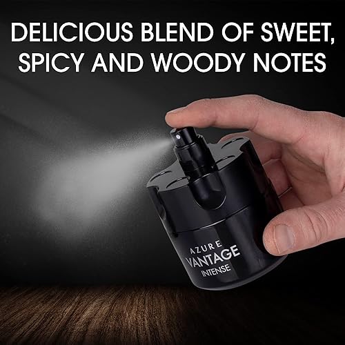 NOVOGLOW AZURE VANTAGE INTENSE EAU DE PARFUM 100ML LONG-LASTING MASCULINE SCENT WITH POUCH