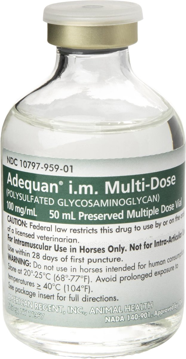 ADEQUAN EQUINE (POLYSULFATED GLYCOSAMINOGLYCAN) INJECTABLE FOR HORSES, 100MG/ML, 50-ML VIAL
