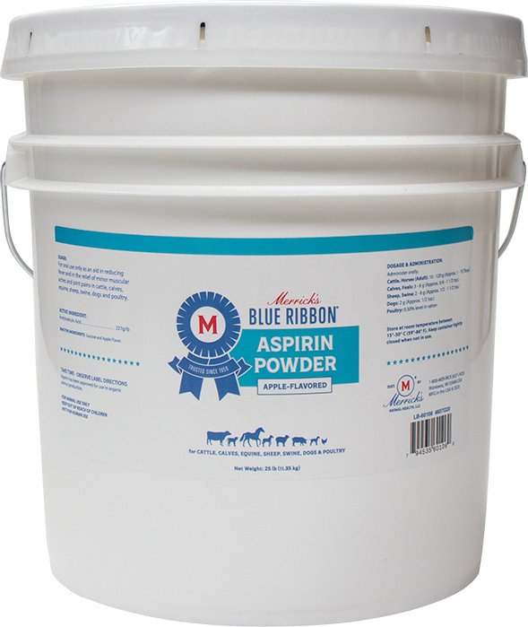ASPIRIN (GENERIC) POWDER APPLE FLAVORED FOR HORSES, 25-LB BUCKET