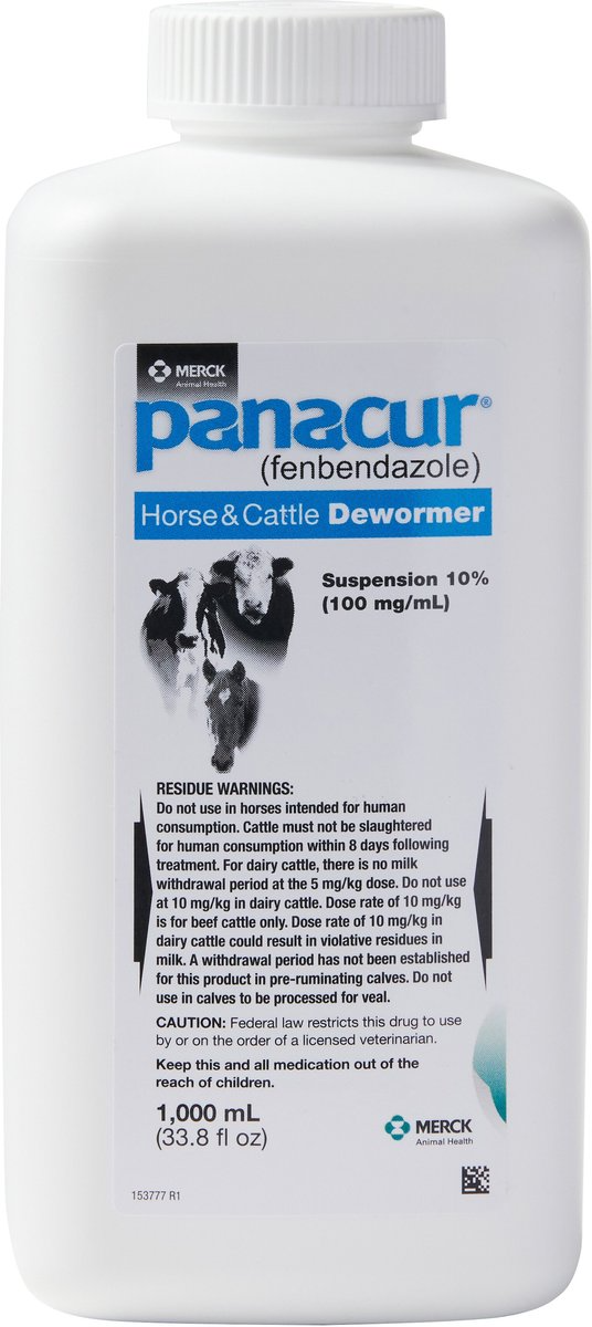 PANACUR SUSPENSION HORSE DEWORMER, 1 LITER BOTTLE