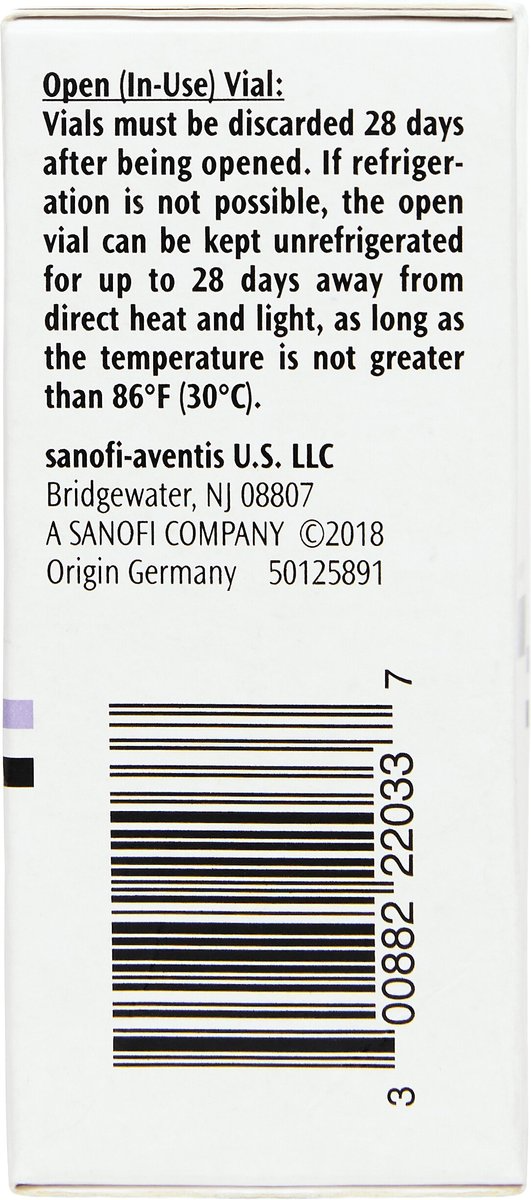 LANTUS (INSULIN GLARGINE INJECTION) U-100 INJECTABLE, 10-ML VIAL