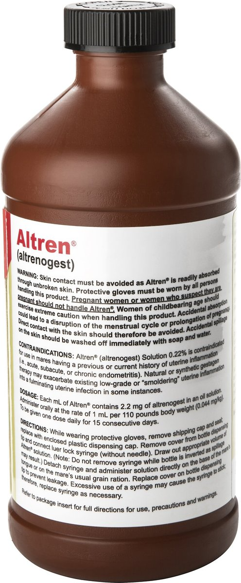 ALTREN (ALTRENOGEST) SOLUTION FOR HORSES, 1000-ML