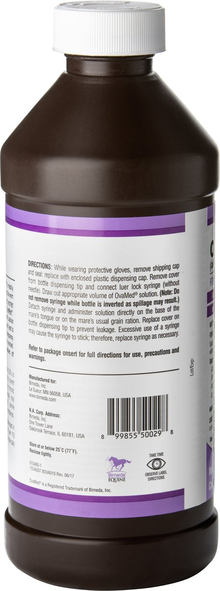 OVAMED (ALTRENOGEST) SOLUTION FOR HORSES, 1000-ML