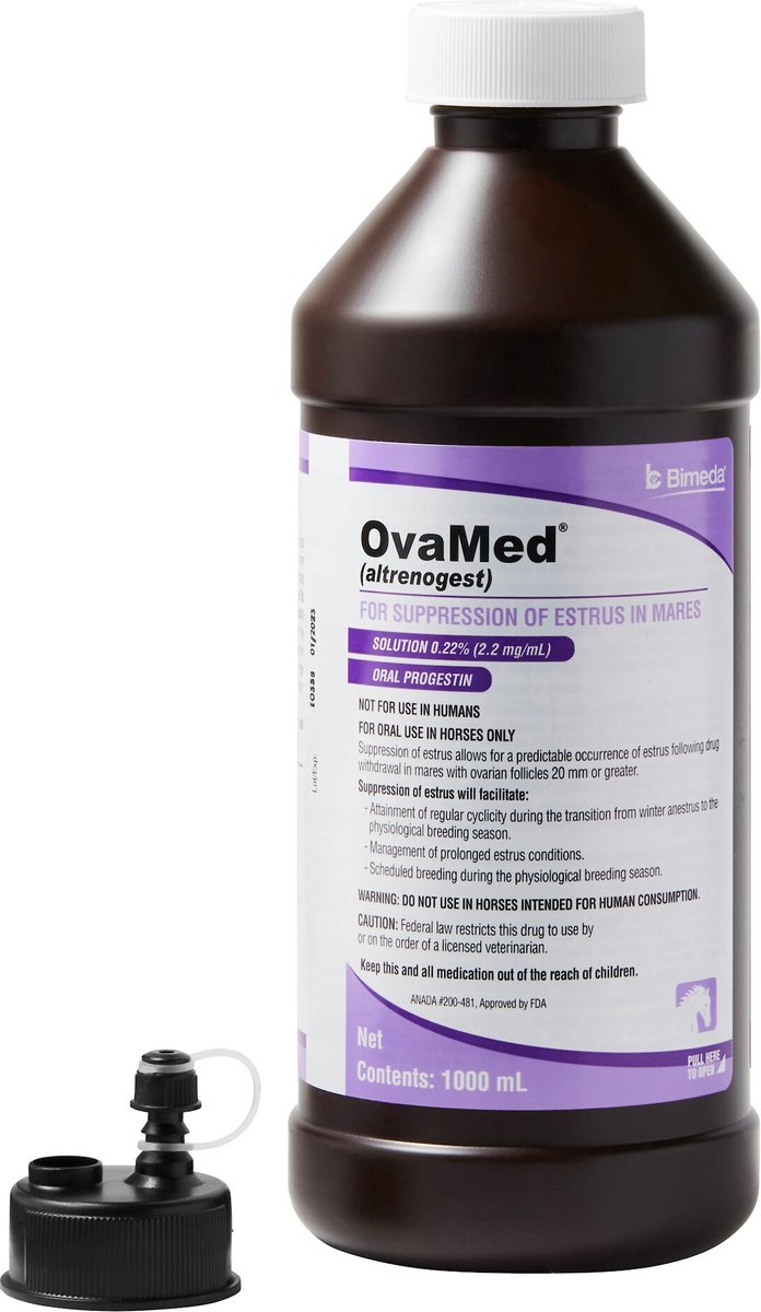 OVAMED (ALTRENOGEST) SOLUTION FOR HORSES, 1000-ML