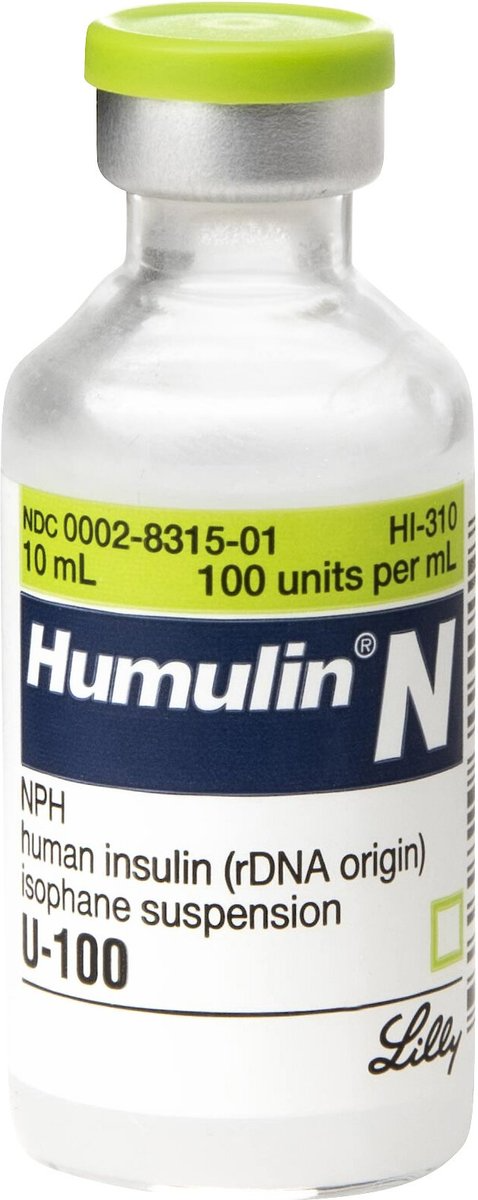 HUMULIN N (NPH HUMAN INSULIN (RDNA ORIGIN) ISOPHANE SUSPENSION) U-100 INJECTABLE, 10-ML VIAL
