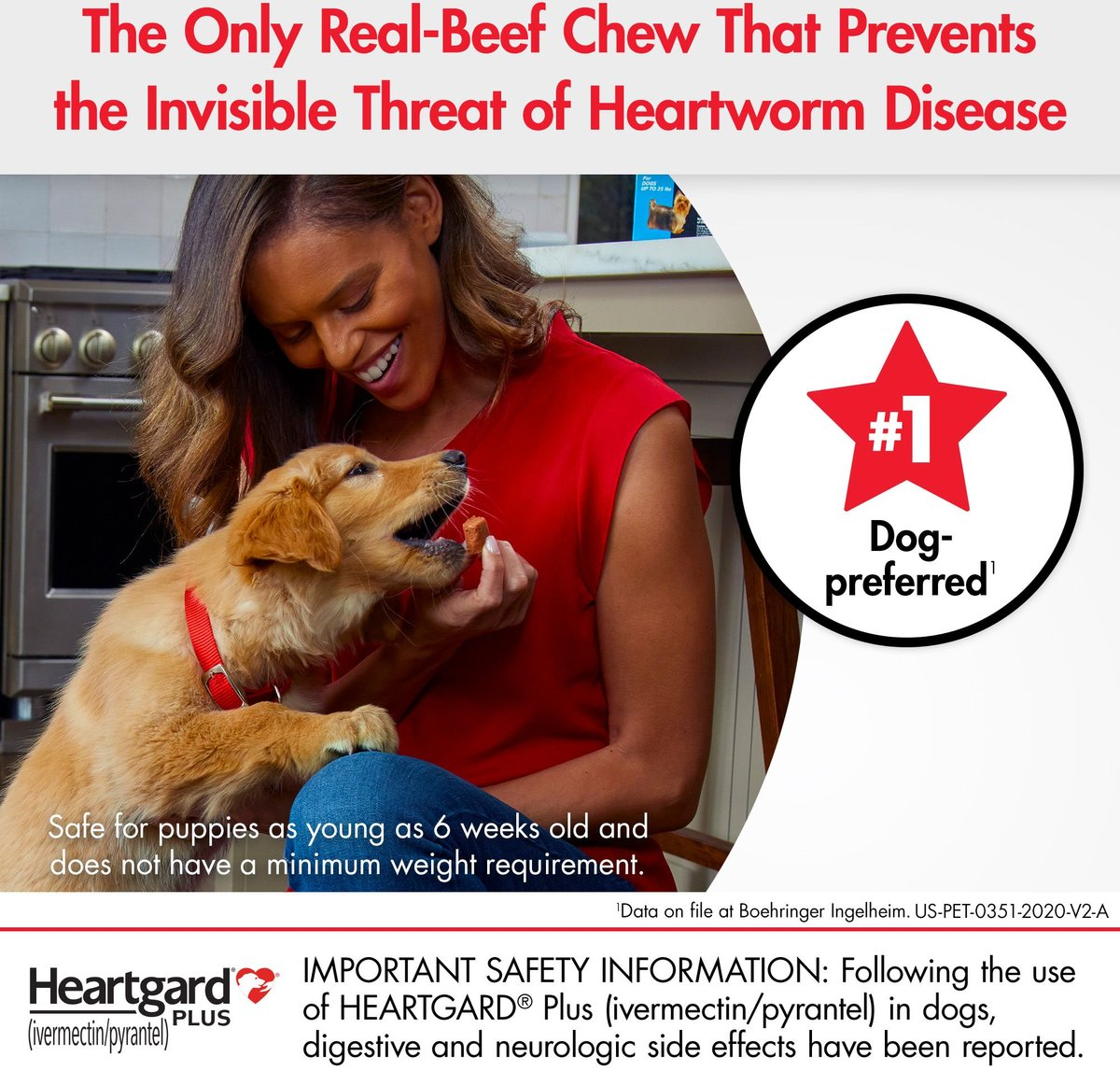 HEARTGARD PLUS CHEW FOR DOGS, 51-100 LBS, (BROWN BOX), 6 CHEWS (6-MOS. SUPPLY)