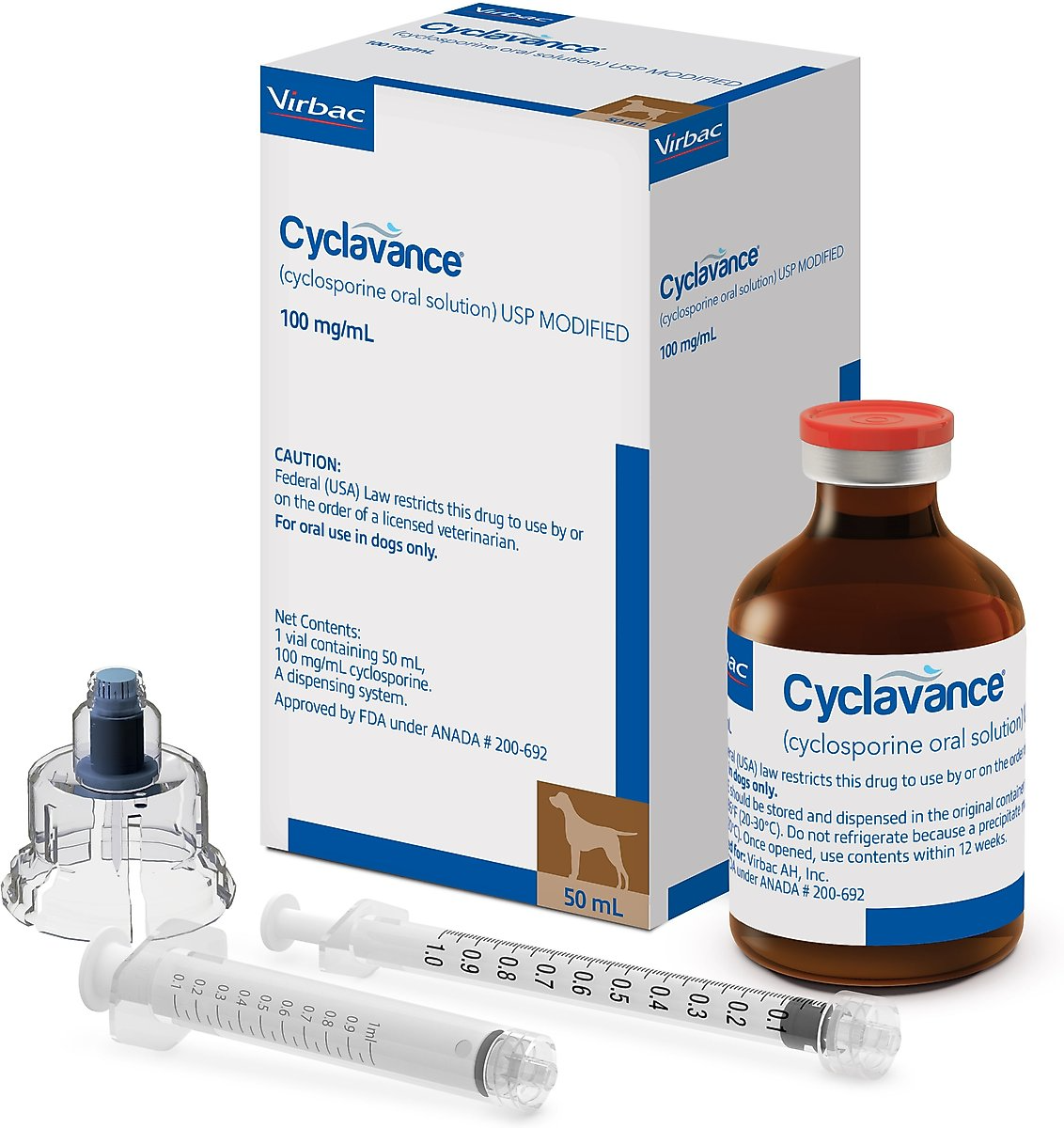 CYCLAVANCE (CYCLOSPORINE MODIFIED ORAL SOLUTION) FOR DOGS, 100-MG/ML, 50-ML, BUNDLE OF 2