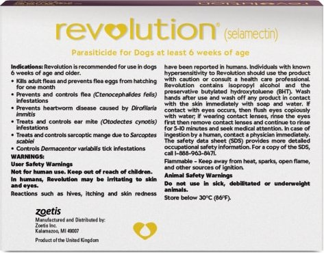 REVOLUTION TOPICAL SOLUTION FOR DOGS, 85.1-130 LBS, (PLUM BOX), 12 DOSES (12-MOS. SUPPLY)