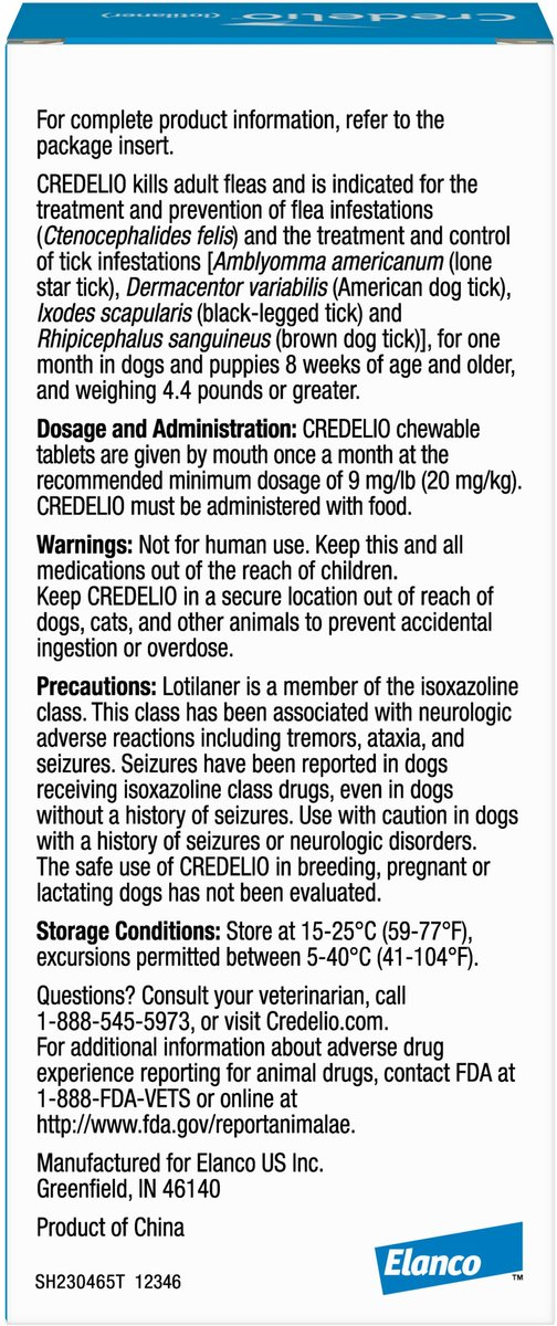 CREDELIO CHEWABLE TABLET, 50.1-100 LBS, (BLUE BOX), 12 CHEWABLE TABLETS (12-MOS. SUPPLY) + INTERCEPTOR PLUS CHEW FOR DOGS, 50.1-100 LBS, (BLUE BOX), 12 CHEWS (12-MOS. SUPPLY)