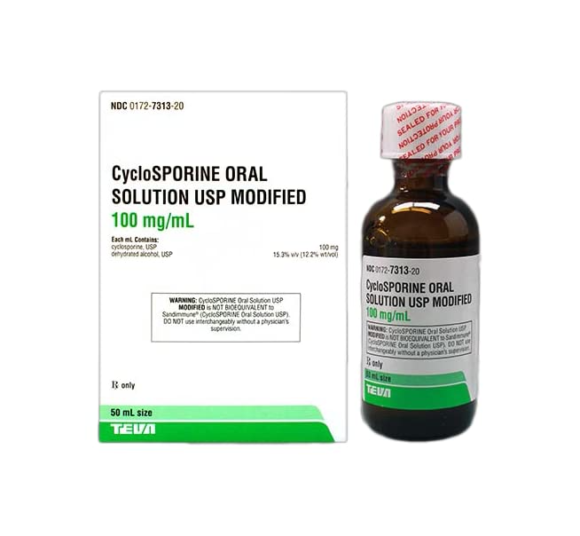 CYCLOSPORINE (GENERIC) MODIFIED ORAL SOLUTION, 100 MG/ML, 50 ML, 2 COUNT