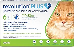 REVOLUTION TOPICAL SOLUTION FOR CATS, 15.1-22 LBS, (TAUPE BOX), 12 DOSES (12-MOS. SUPPLY)