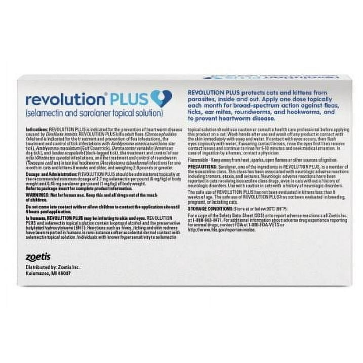 REVOLUTION PLUS TOPICAL SOLUTION FOR CATS, 5.6-11 LBS, (ORANGE BOX), 12 DOSES (12-MOS. SUPPLY)
