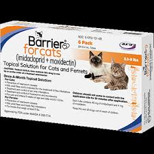 BARRIER TOPICAL SOLUTION FOR CATS, 5.1-9 LBS, 6 DOSES (6-MOS. SUPPLY)