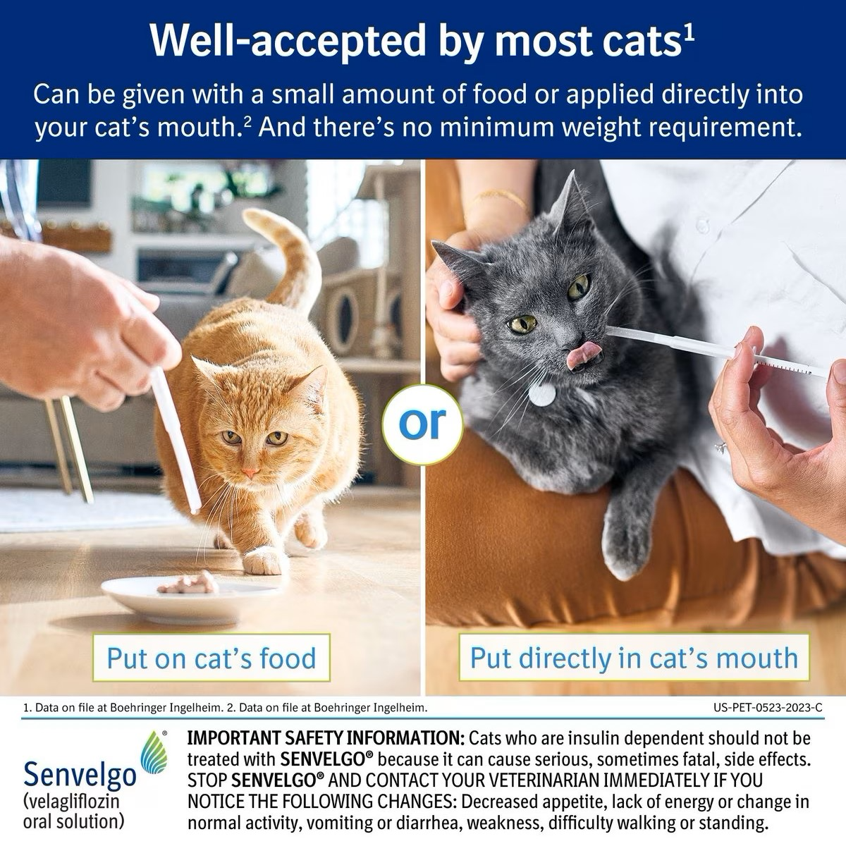SENVELGO (VELAGLIFLOZIN ORAL SOLUTION) ORAL HYPOGLYCEMIC FOR CATS, 15 MG/ML, 30 ML