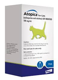 ATOPICA (CYCLOSPORINE) ORAL SOLUTION USP MODIFIED FOR CATS, 100 MG/ML, 17-ML