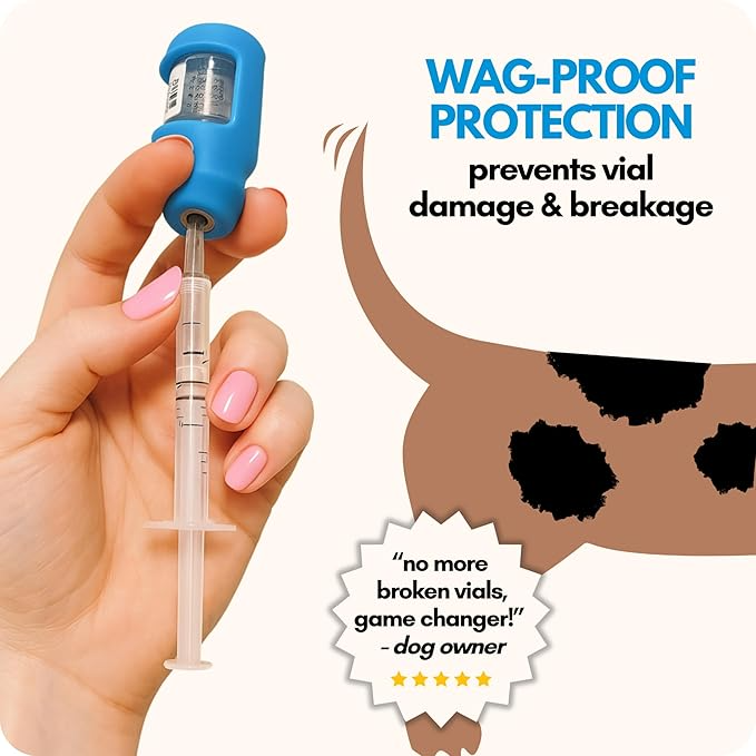 VIAL SAFE FOR PETS INSULIN VIAL PROTECTOR FOR VETSULIN, CAT/DOG PAW PRINTS, 2 PACK