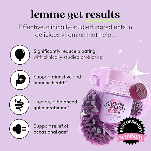 LEMME SLEEP DEBLOAT BUNDLE - DRUG-FREE SLEEP DIGESTIVE GUMMIES WITH PROBIOTICS, 60 CT