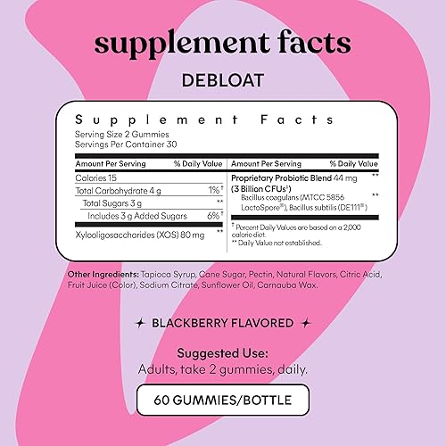LEMME SLEEP DEBLOAT BUNDLE - DRUG-FREE SLEEP DIGESTIVE GUMMIES WITH PROBIOTICS, 60 CT