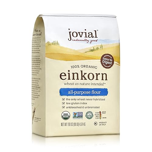 JOVIAL ORGANIC EINKORN FLOUR 10 LB HIGH PROTEIN, NON-GMO, UNBLEACHED, SOURDOUGH PIZZA