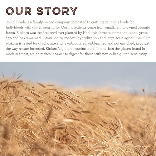 JOVIAL ORGANIC EINKORN WHOLE WHEAT UNBLEACHED FLOUR, HIGH PROTEIN, NON-GMO, 32OZ 2-PACK