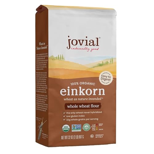 JOVIAL ORGANIC EINKORN WHOLE WHEAT FLOUR 32OZ 2 PACK NON-GMO, HIGH PROTEIN, USDA ORGANIC
