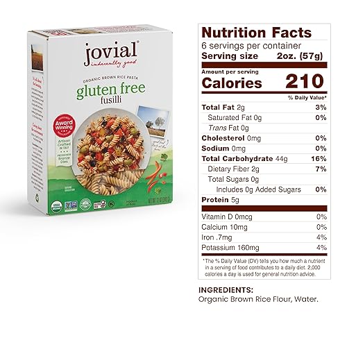 JOVIAL ORGANIC WHOLE GRAIN BROWN RICE PASTA VARIETY PACK PENNE, FUSILLI, CASERECCE, GLUTEN-FREE, DAI