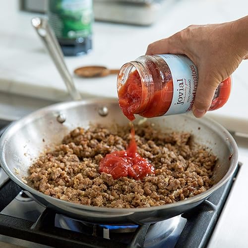 JOVIAL ORGANIC CRUSHED TOMATOES 18.3OZ, NON-GMO, NO ADDITIVES, BPA-FREE GLASS, 6 PACK