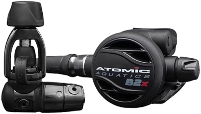 ATOMIC AQUATICS B2X SCUBA REGULATOR DURABLE, CORROSION-RESISTANT, AUTO FLOW CONTROL, SWIVEL