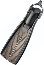 ATOMIC AQUATICS LARGE SPLIT FINS IN SMOKE HIGH-PERFORMANCE SCUBA DIVING FINS