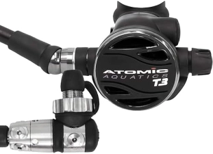ATOMIC AQUATICS T3 SEALED REGULATOR HIGH-PERFORMANCE BLACK SCUBA DIVING EQUIPMENT