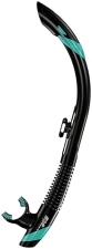 ATOMIC AQUATICS SV2 FLEX SNORKEL BLACK AQUA LIGHTWEIGHT, FLEXIBLE SWIMMING SNORKEL FOR ADULTS KIDS