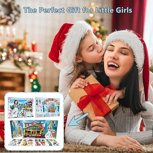 YUZEE MAGNETIC PAPER DOLL STICKERS FOR GIRLS TRAVEL TOY WITH 33 CLOTHES 3D SCENE