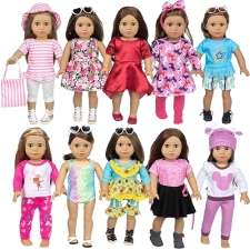 BDDOLL 23-PIECE 18-INCH DOLL CLOTHES ACCESSORIES FOR OUR GENERATION DOLLS 10 COMPLETE OUTFITS
