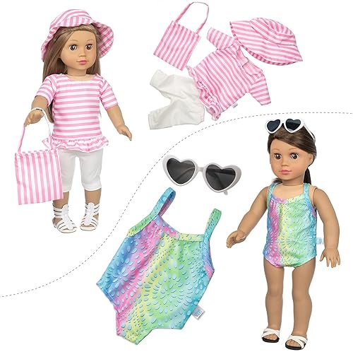 BDDOLL 23-PIECE 18-INCH DOLL CLOTHES ACCESSORIES FOR OUR GENERATION DOLLS 10 COMPLETE OUTFITS