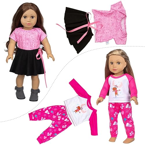 BDDOLL 23-PIECE 18-INCH DOLL CLOTHES ACCESSORIES FOR OUR GENERATION DOLLS 10 COMPLETE OUTFITS