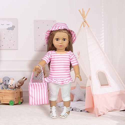 BDDOLL 23-PIECE 18-INCH DOLL CLOTHES ACCESSORIES FOR OUR GENERATION DOLLS 10 COMPLETE OUTFITS