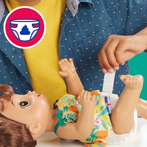 HASBRO BABY ALIVE MAGICAL MIXER BABY DOLL TROPICAL TREAT WITH BLENDER ACCESSORIES, DRINKS, WETS, EATS, BROW