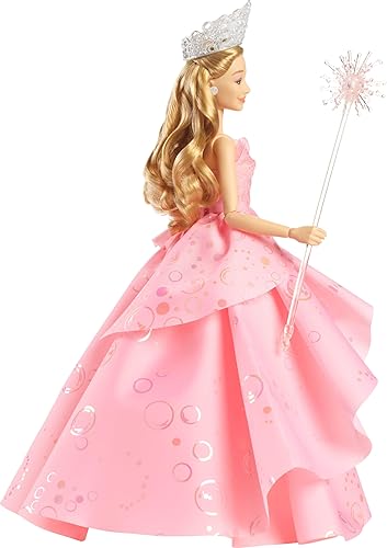 MATTEL UNIVERSAL WICKED DELUXE GLINDA DOLL WITH CROWN SCEPTER, MOVIE-INSPIRED POSEABLE