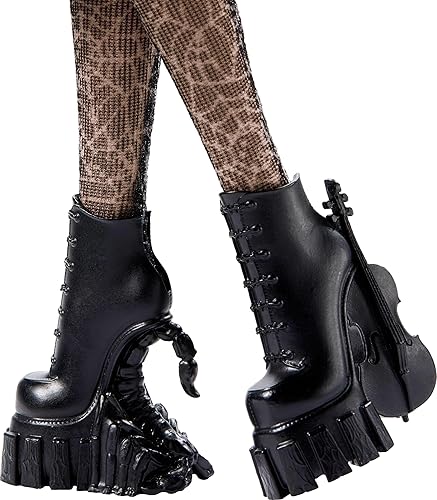 MATTEL MONSTER HIGH WEDNESDAY ADDAMS DOLL WITH ACCESSORIES, NEVERMORE ACADEMY OUTFIT, THING STAND