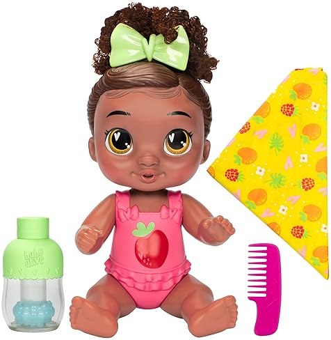 HASBRO BABY ALIVE SNUGGLE BERRY BOO BLACK HAIR 11 WATER BABY DOLL PLAYSET FOR KIDS 3